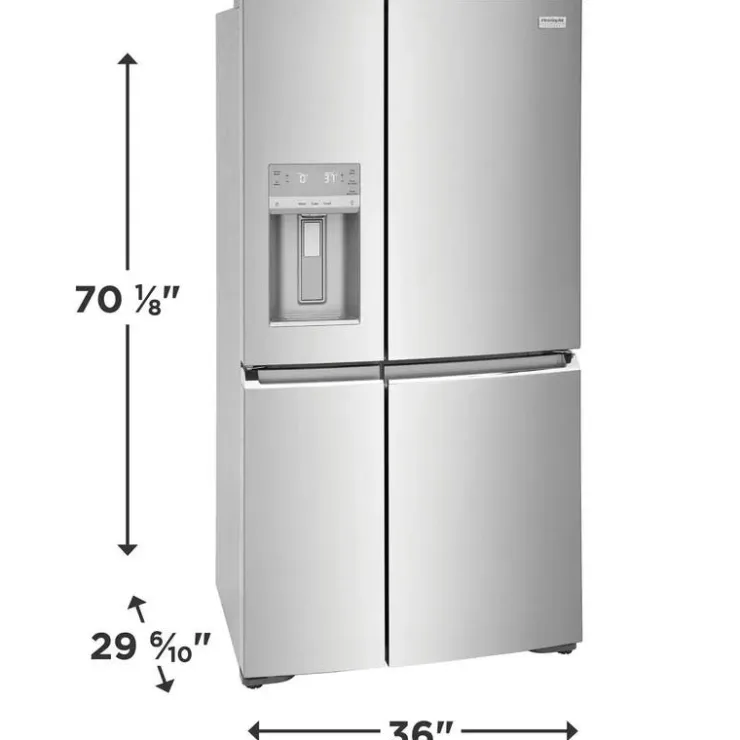 Frigidaire Gallery 36 In 22,1 Cu Ft Refrigerator Bottom Freezer, French door - GRQC2255BF Stainless Online