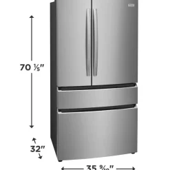 Frigidaire Gallery 36 In 22,1 Cu Ft Refrigerator Bottom Freezer, French door - GRMG2272CF Stainless Best