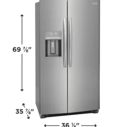 Frigidaire Gallery 36 in 25,6 Cu Ft refrigerator Side by side - GRSS2652AF Stainless Sale