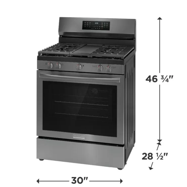 Frigidaire Gallery Range 30" Electric Gas - GCRG3060BD Black Stainless Sale