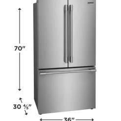 Frigidaire Professional 23 Cu Ft 36 In Refrigerator Bottom Freezer, French door - PRFG2383AF Stainless Discount