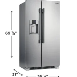 Frigidaire Professional 22 Cu Ft 36 In Refrigerator Side by side - PRSC2222AF Stainless