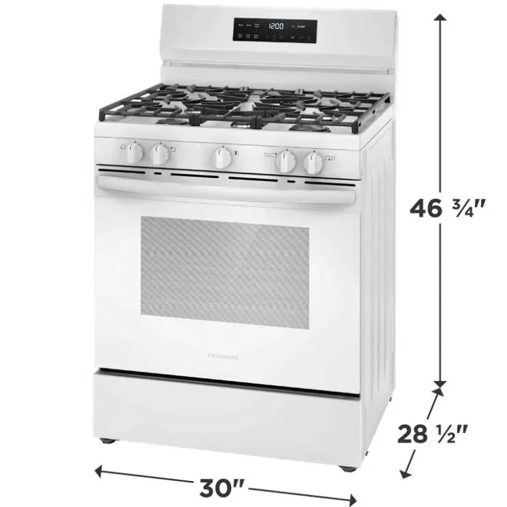 Frigidaire Range 30" Electric Gas - FCRG3062AW White Sale