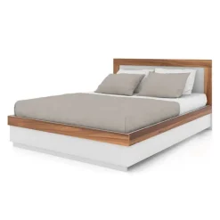 Full Bed (54'') WHITE/WALNUT Sale