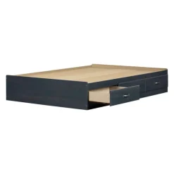 Meubles South Shore Full Bed with 3-Drawer Storage (54'') - South Shore BLUEBERRY Clearance