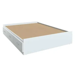 SUA-V Full Bed with 6-Drawer Storage (54") White