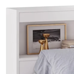 SUA-V Full Bed with 6-Drawer Storage and Headboard (54") White Best