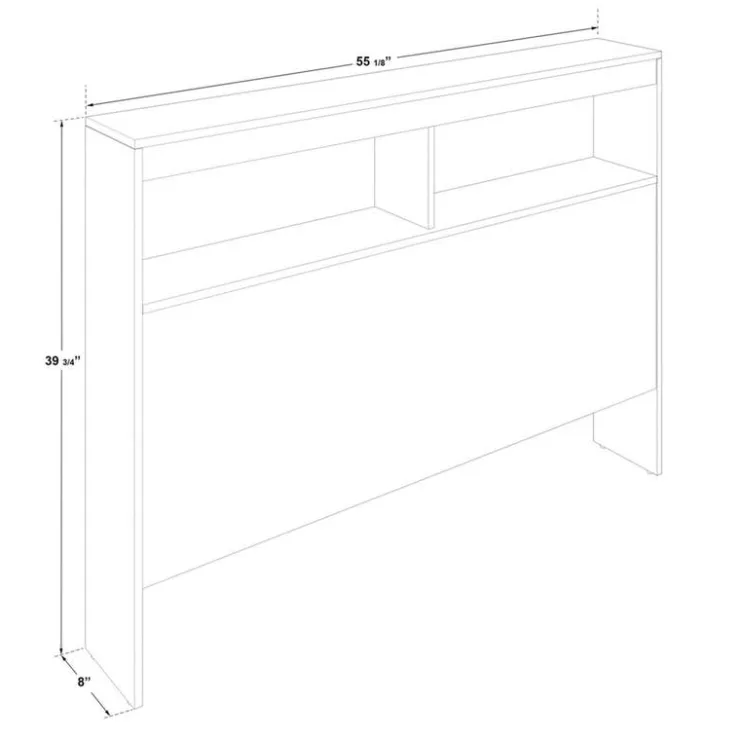 SUA-V Full Bed with 6-Drawer Storage and Headboard (54") White Best