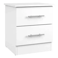 SUA-V Full Bed with 6-Drawer Storage Headboard and Nightstand (54") Blanc Discount