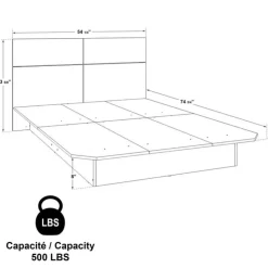 SUA-V Full Bed with Headboard (54") Fashionista Clearance