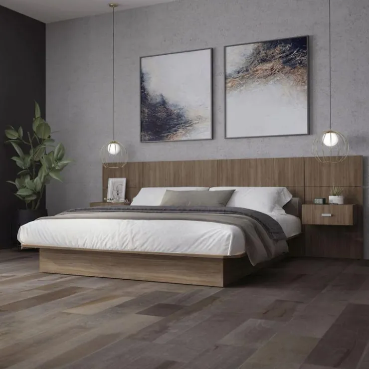SUA-V Full Bed with Wall Units and Nightstands (54") Fashionista Sale