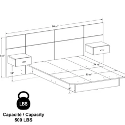 SUA-V Full Bedroom Set (54") - 5 pcs White Online