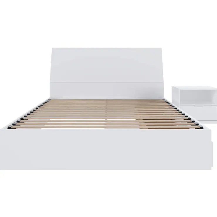 Nexera Full Bedroom Set with Storage (54") - 3pcs - White New