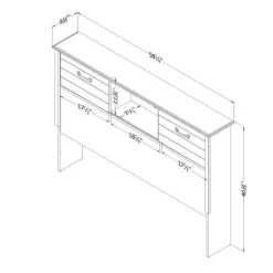 Meubles South Shore Full Bookcase Headboard 54'' - South Shore FALL OAK