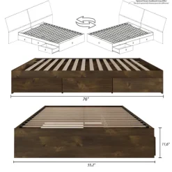 Nexera Full 3-Drawer Storage Bed (54