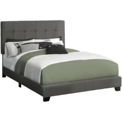 Monarch Full Fabric Bed with Headboard (54") - Dark Grey Best
