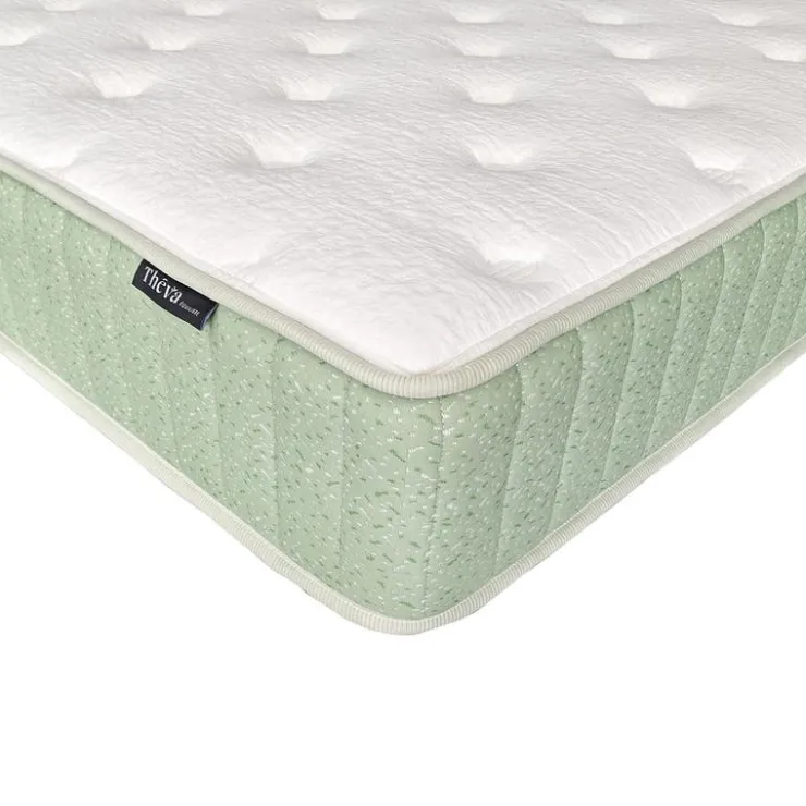 Full Firm Mattress-in-a-Box with Pocket Coils - 54" Green/White Outlet