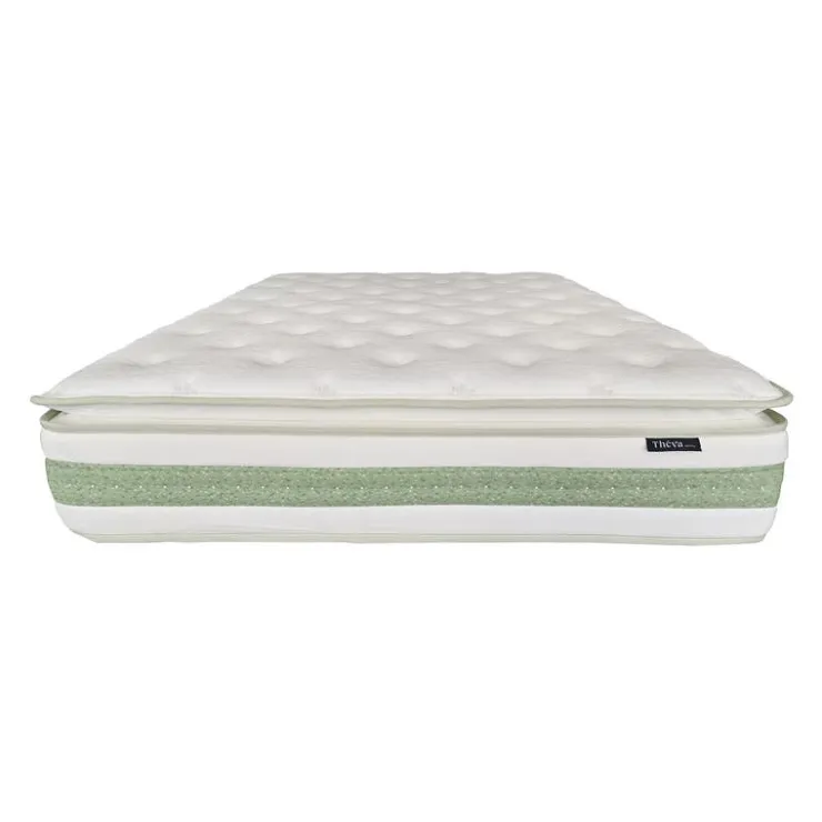 Full Medium-Firm Hybrid Mattress-in-a-Box - 54" Green/White Sale
