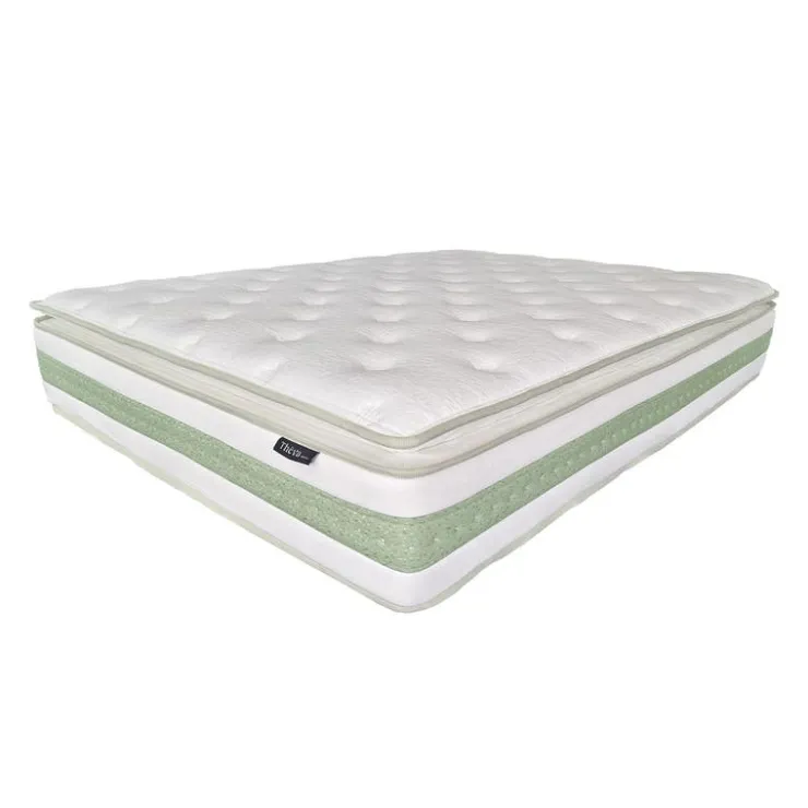Full Medium-Firm Hybrid Mattress-in-a-Box - 54" Green/White Sale