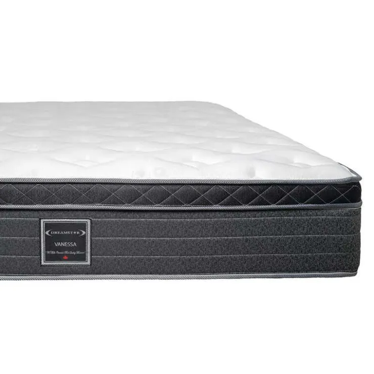 Dreamstar Full Medium-Firm Mattress with Springs - 54" White/Yorkdale Border Outlet