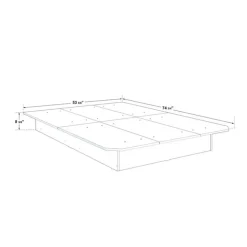 SUA-V Full Platform Bed (54'') Taupe Clearance
