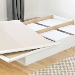 Meubles South Shore Full Platform Bed (54'') - South Shore PURE WHITE New
