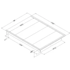 Meubles South Shore Full Platform Bed (54'') - South Shore PURE WHITE New