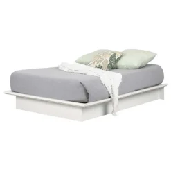 Meubles South Shore Full Platform Bed (54'') - South Shore PURE WHITE New