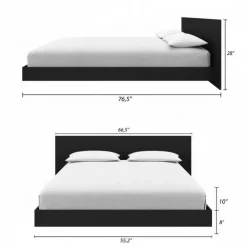 Nexera Full Platform Bed with Headboard (54