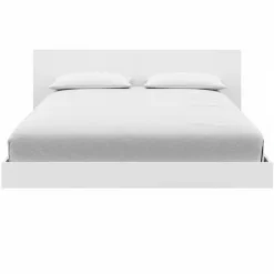 Nexera Full Platform Bed with Headboard (54") - White wood grain Sale
