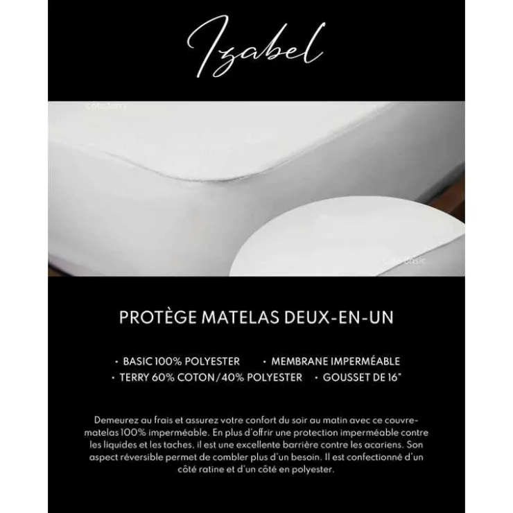Full Reversible Waterproof Mattress Protector White