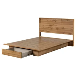 Meubles South Shore Full/Queen Bed with 1-Drawer Storage and Headboard (54