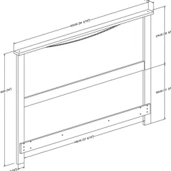 Meubles South Shore Full/Queen Headboard (54/60'') - South Shore PURE BLACK New