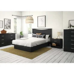 Meubles South Shore Full/Queen Platform Bed (54"/60'') - South Shore PURE BLACK Online