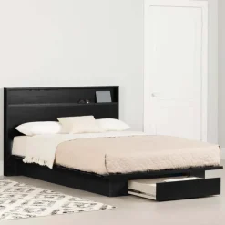 Meubles South Shore Full/Queen Platform Bed with Headboard (54
