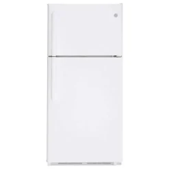 GE Appliances GE 18 Cu Ft 30 In Refrigerator Top Freezer - GTE18FTLKWW White New