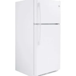 GE Appliances GE 18 Cu Ft 30 In Refrigerator Top Freezer - GTE18FTLKWW White New