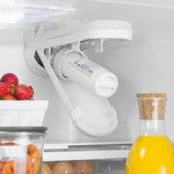 GE Appliances GE 21,9 Cu Ft 36 In Refrigerator Bottom Freezer, French door - GWE22JYMFS Stainless Steel Hot