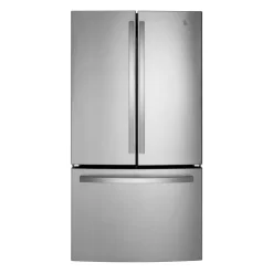 GE Appliances GE 21,9 Cu Ft 36 In Refrigerator Bottom Freezer, French door - GWE22JYMFS Stainless Steel Hot