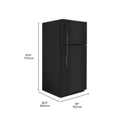 GE Appliances GE 18 Cu Ft 30 In Refrigerator Top Freezer - GTE18FTLKBB White Discount