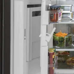 GE Appliances GE 25.5 Cu Ft 36 In Refrigerator Bottom Freezer, French door - GFE26JMMES Slate Outlet