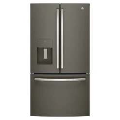 GE Appliances GE 25.5 Cu Ft 36 In Refrigerator Bottom Freezer, French door - GFE26JMMES Slate Outlet