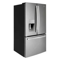 GE Appliances GE 25.6 Cu Ft 36 In Refrigerator Bottom Freezer, French door - GFE26JYMFS Stainless Steel Clearance