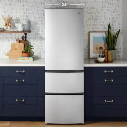 GE Appliances GE 11.9 Cu Ft 24 In Refrigerator Bottom Freezer - GLE12HSPSS Stainless Steel Best