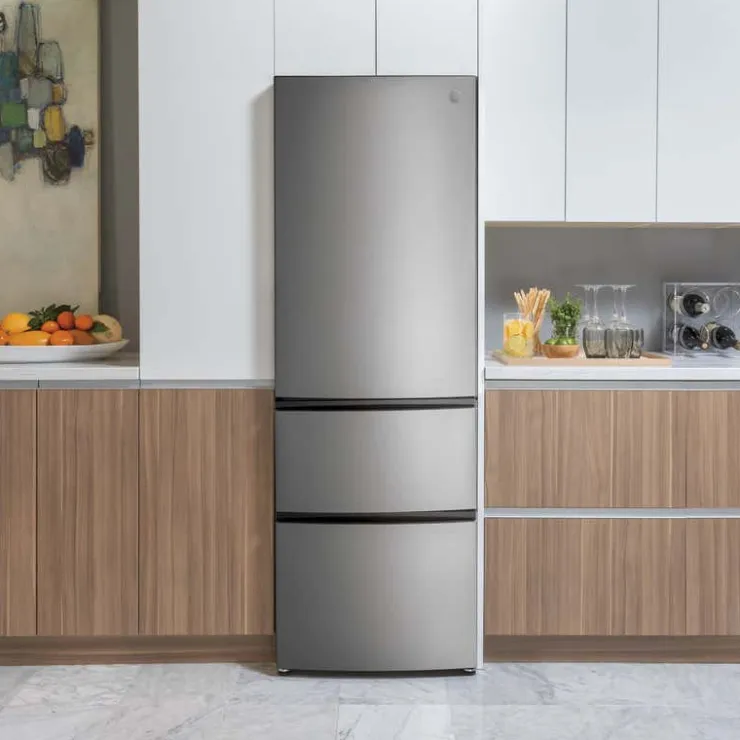 GE Appliances GE 11.9 Cu Ft 24 In Refrigerator Bottom Freezer - GLE12HSPSS Stainless Steel Best