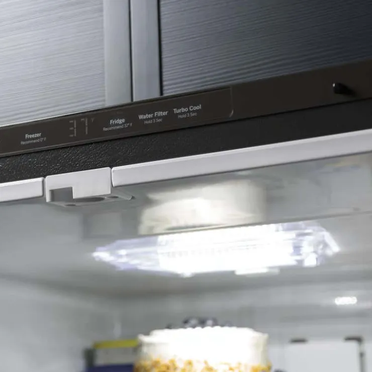 GE Appliances GE 24.8 Cu Ft 33 In Refrigerator Bottom Freezer - GDE25EYKFS Stainless Steel Clearance