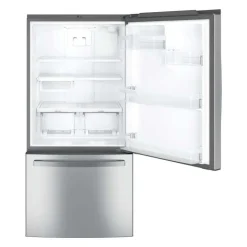 GE Appliances GE 24.8 Cu Ft 33 In Refrigerator Bottom Freezer - GDE25EYKFS Stainless Steel Clearance