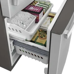 GE Appliances GE 24.8 Cu Ft 33 In Refrigerator Bottom Freezer - GDE25EYKFS Stainless Steel Clearance