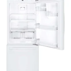 GE Appliances GE 20.9 Cu Ft 30 In Refrigerator Bottom Freezer - GDE21DGKWW White