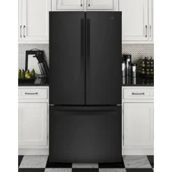GE Appliances GE 18.6 Cu Ft 33 In Refrigerator Bottom Freezer - GWE19JGLBB Black Best